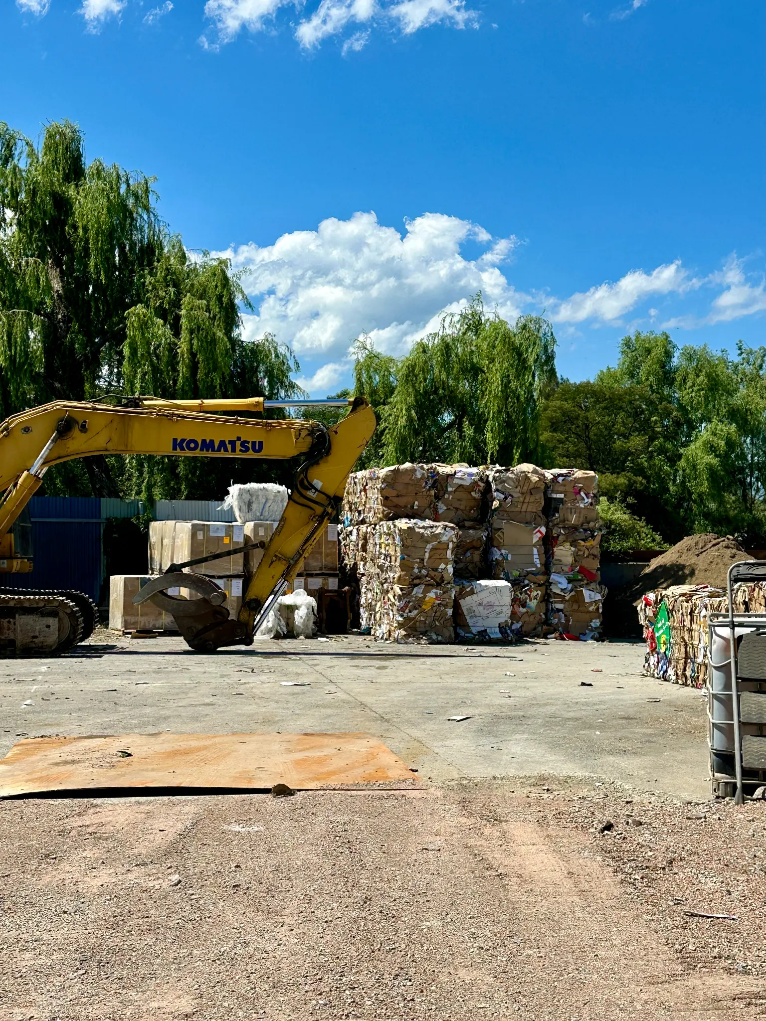 Material sorting and processing area