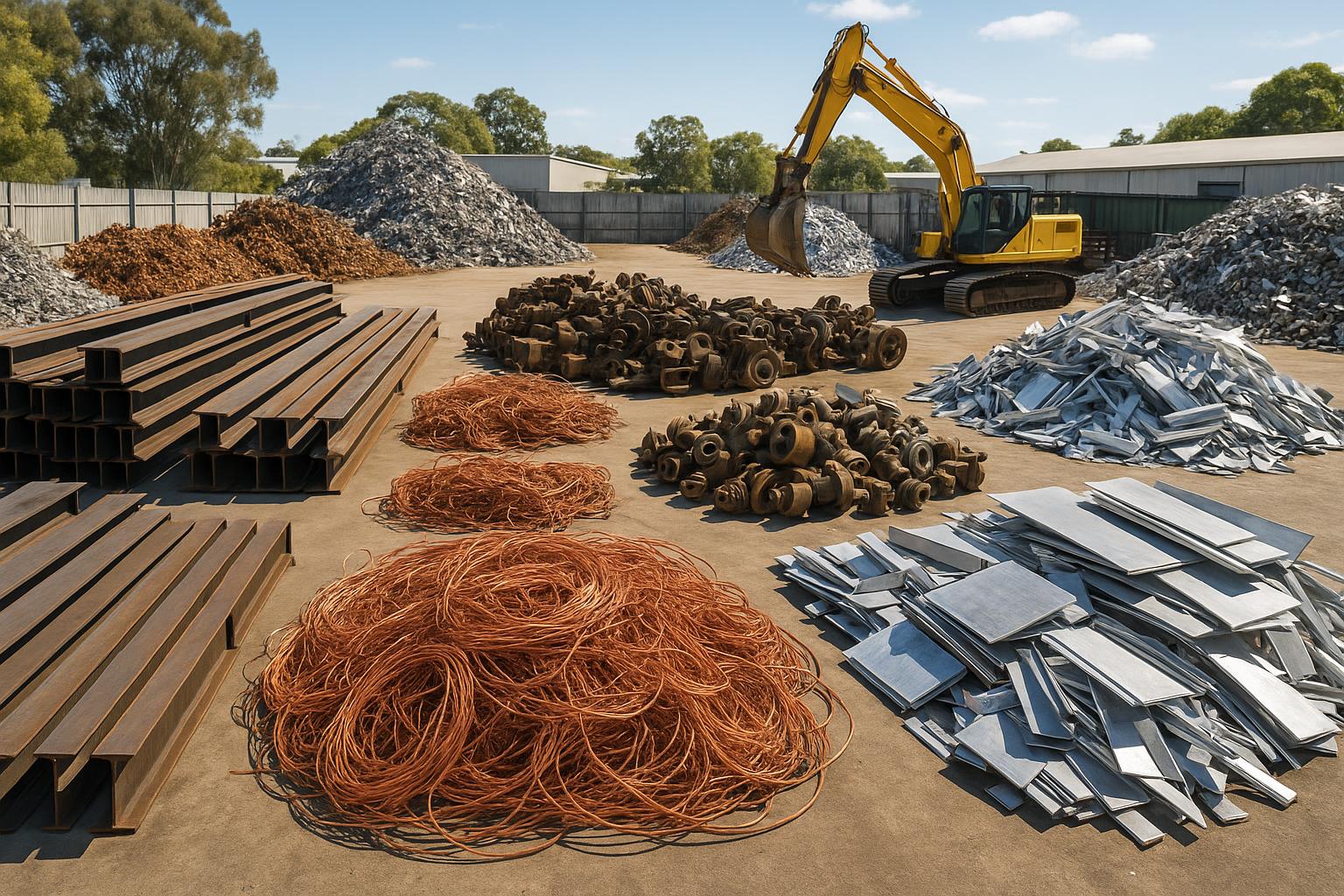 Scrap metal recycling area