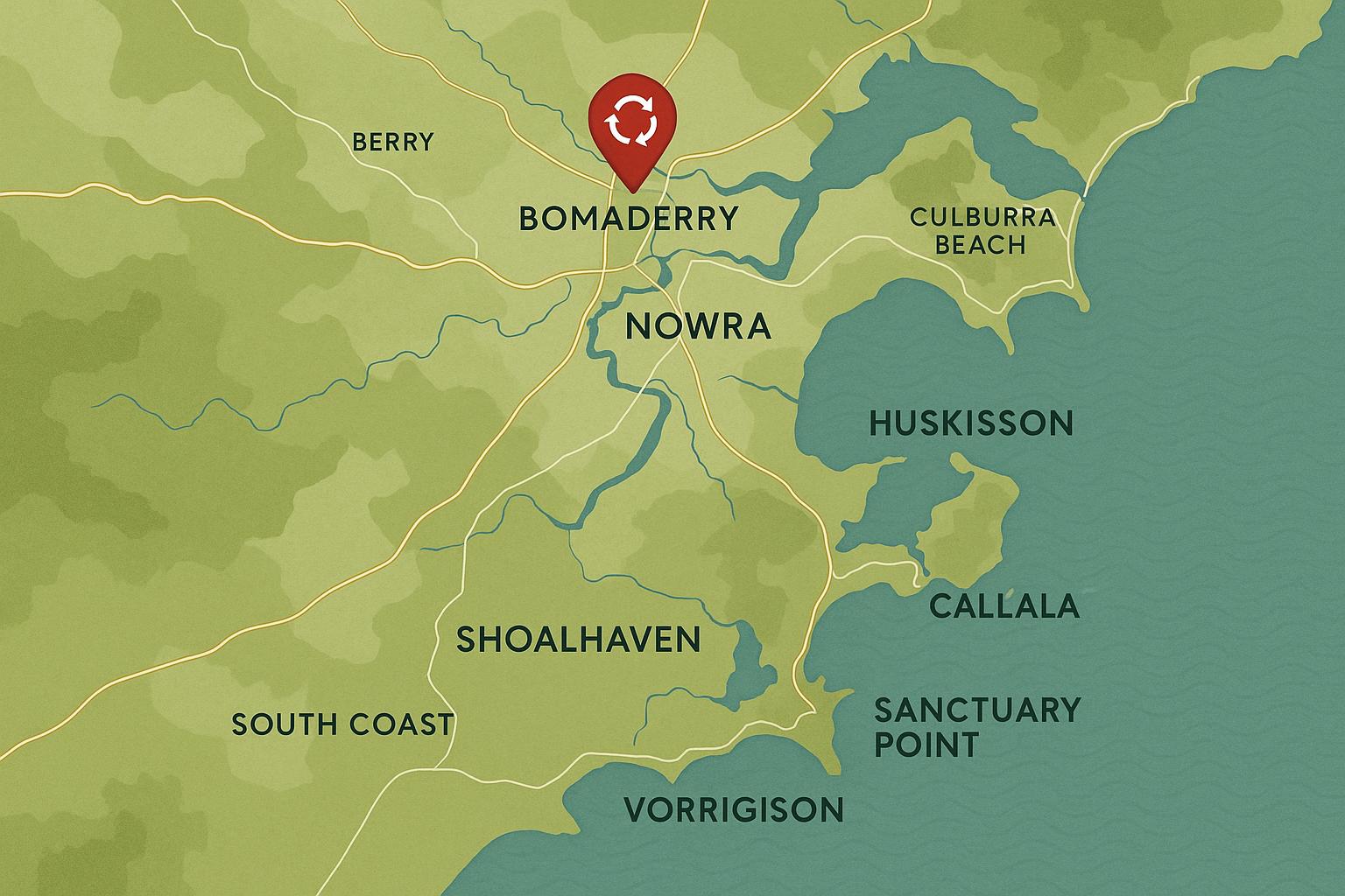 Shoalhaven region service map